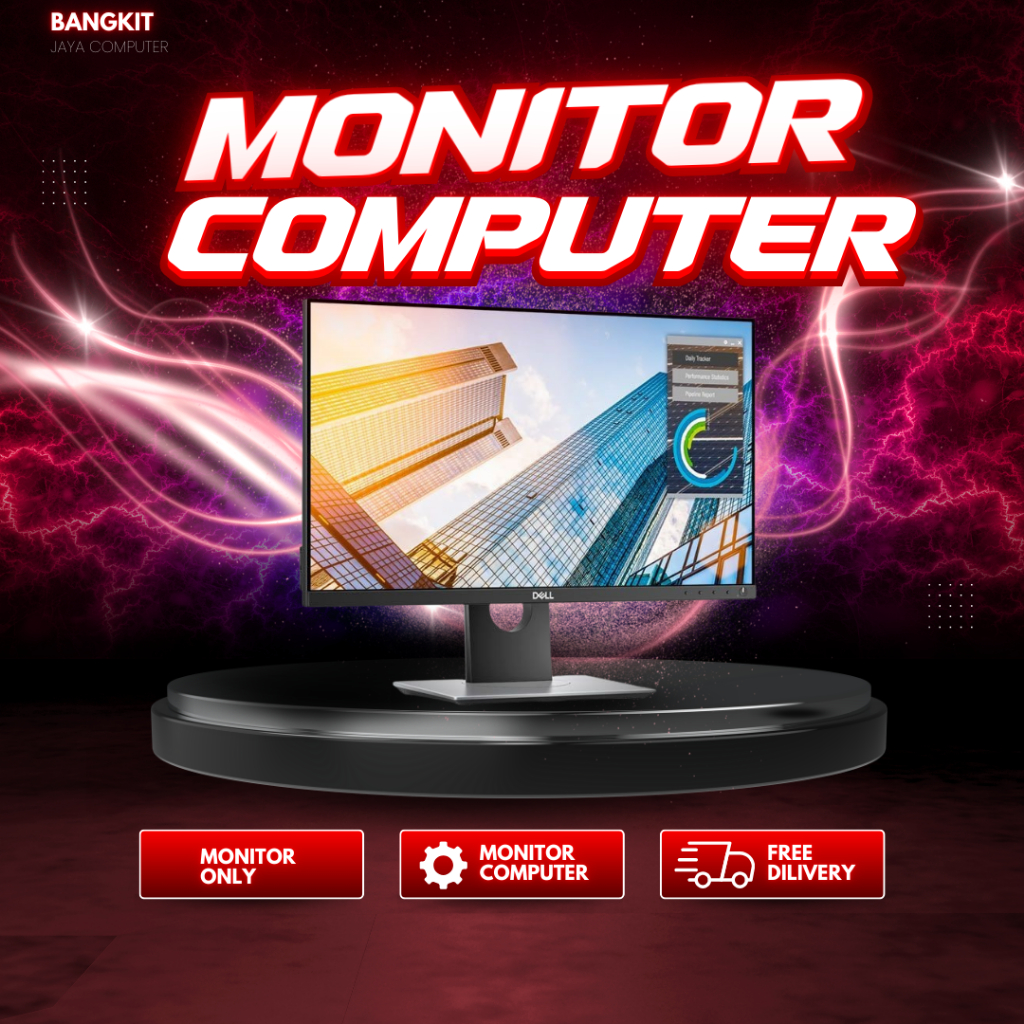 Monitor 24 Inch Dell IPS Widescreen Bekas / Monitor Bekas 24 Inch IPS - Monitor Only