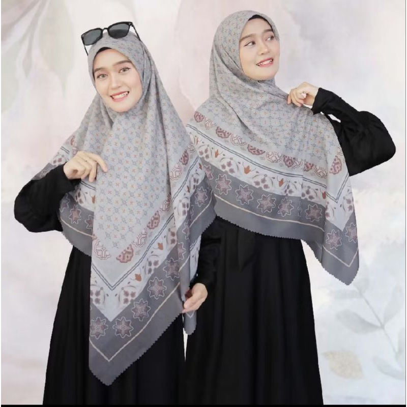 Hijab/Jilbab/Kerudung Segi Empat Jumbo 120x120/140x140 Syar'i  Motif