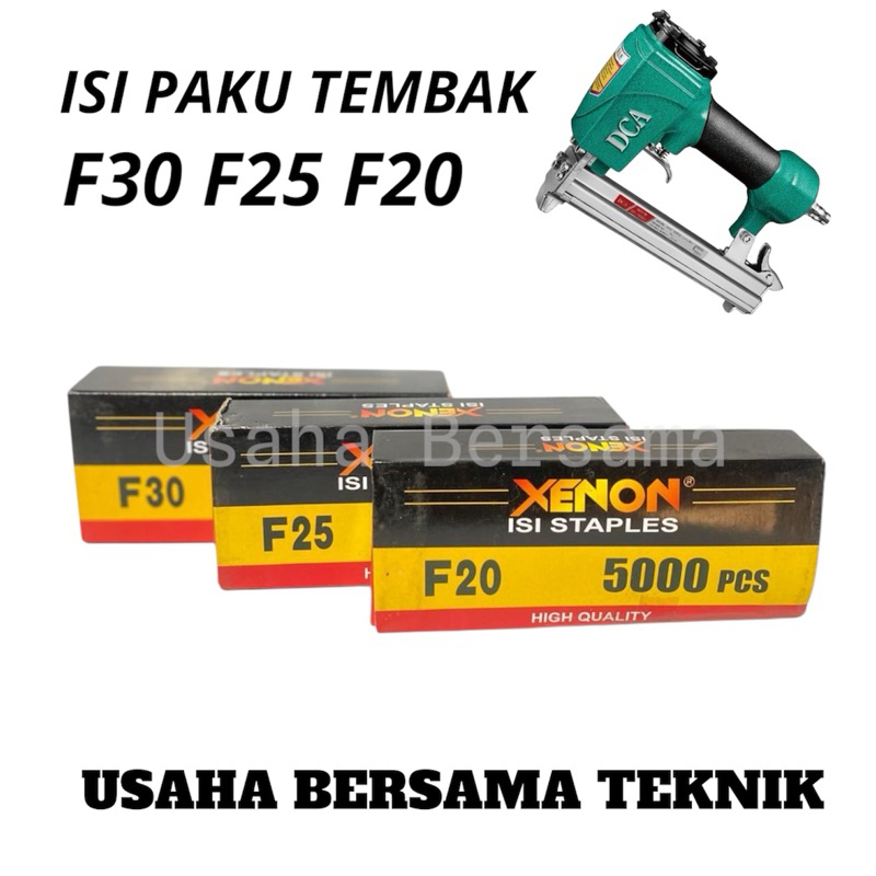 

XENON F10/F15/F20/F25/F30/F50 Isi Refill Mata Air Nailer/Staples 5000pcs u/ Mesin Paku Tembak Kompresor