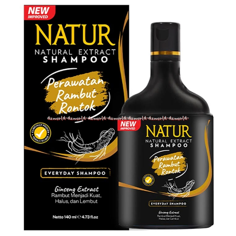 Natur Natural 140ml Extract Ginseng Shampoo Shampo Untuk Merawat Akar Rambut Rontok