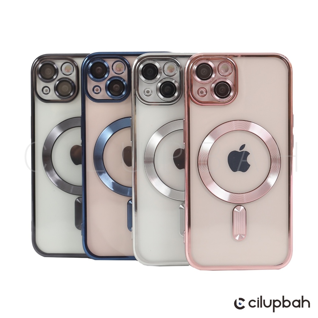 CILUPBAH Clear Magsafe Electroplating LensGuard Case for iPhone 11 12 13 14 15 16 17 Air Plus Pro Ma