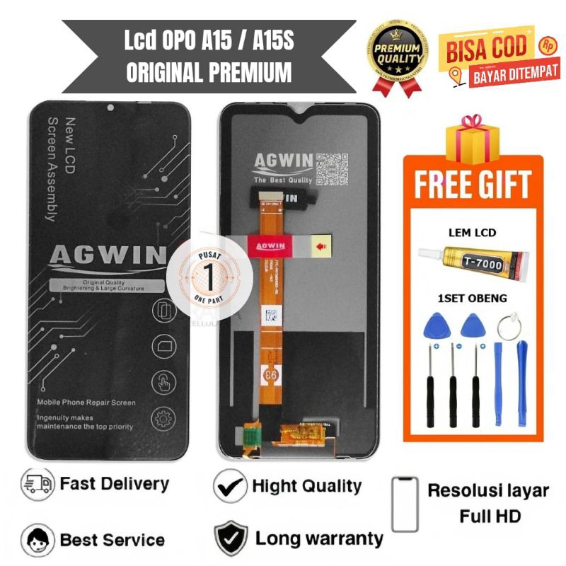 (AGWIN) LCD OPPO A15/A15S ORIGINAL FULL SET/LCD+TOUCHSCREEN