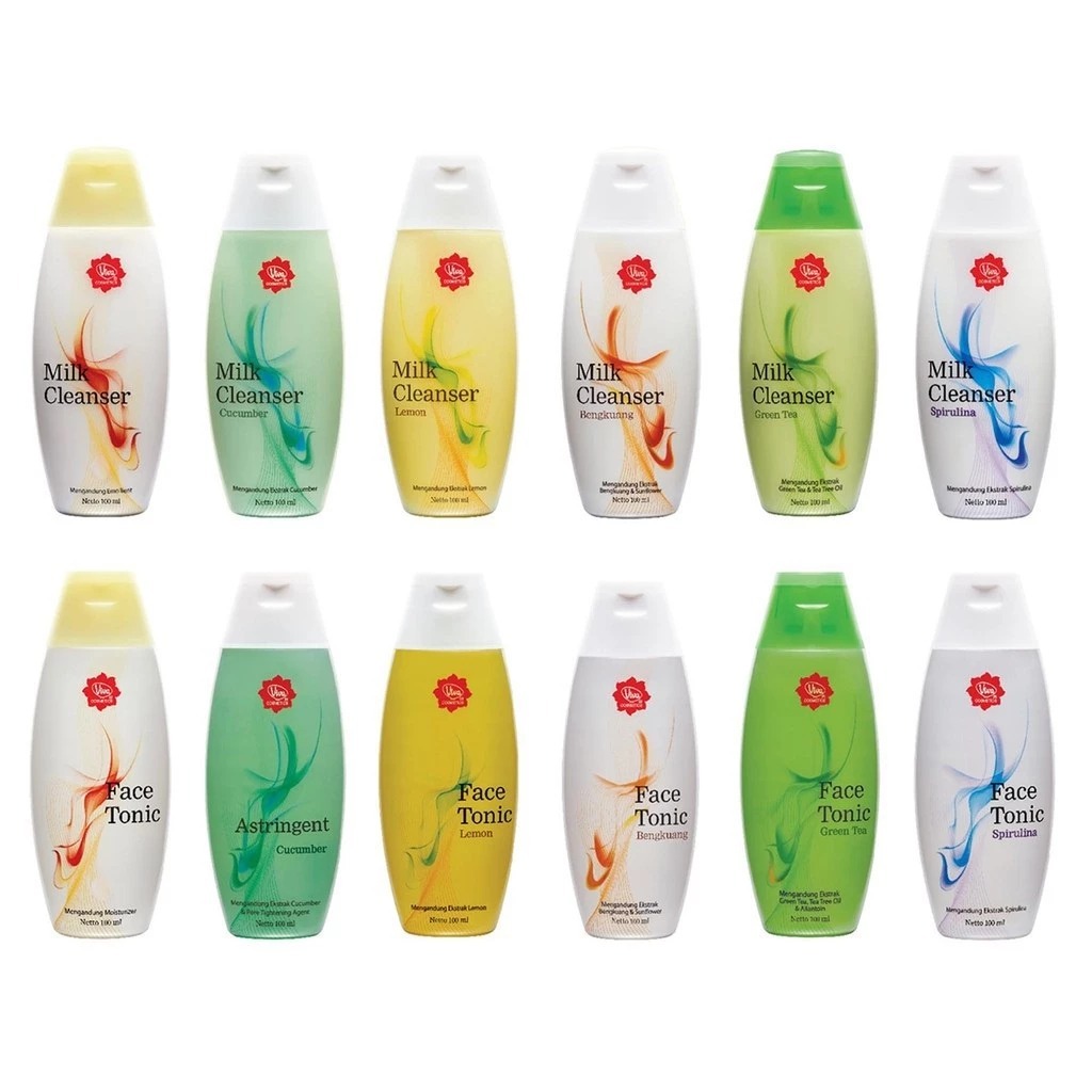 VIVA Milk Cleanser Pembersih Wajah Ampuh Mengangkat Kotoran 100 Ml//Bengkoang//Lemon//Cucumber//Gree