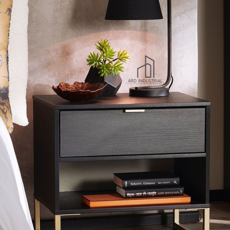 Nakas Minimalis Kaki Besi Gold