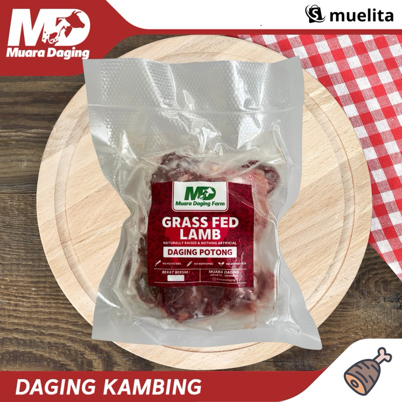 

MD FARM Daging Kambing Potong (GrassFed) 500gr - TIDAK BERBAU PRENGUS!! BEBAS Hormon & Antibiotik