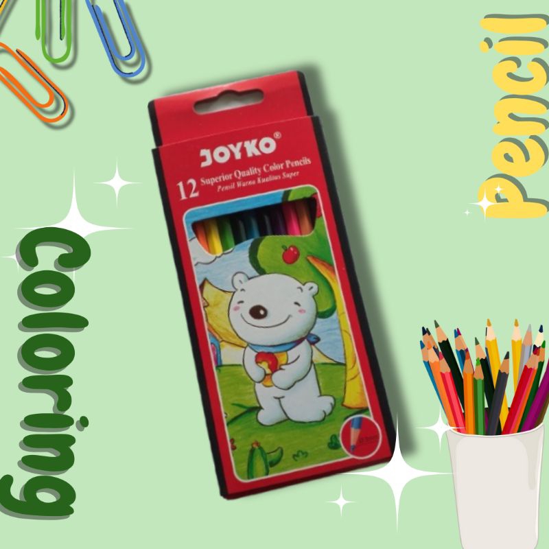 

pensil warna|Joyko Super Quality Colored Pencil 12 warna|colour pencil|pewarna