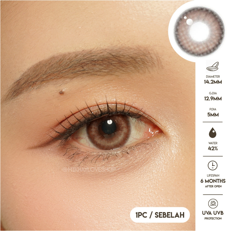 [1pc] MIKHAYLOVE Softlens 14.2mm Dollring Zoe Brown | Dollring EYESM | Normal upto -6.00]