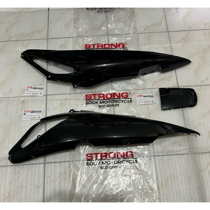 Cover Body Belakang  + Pet Supra X125 Batman Merk Strong
