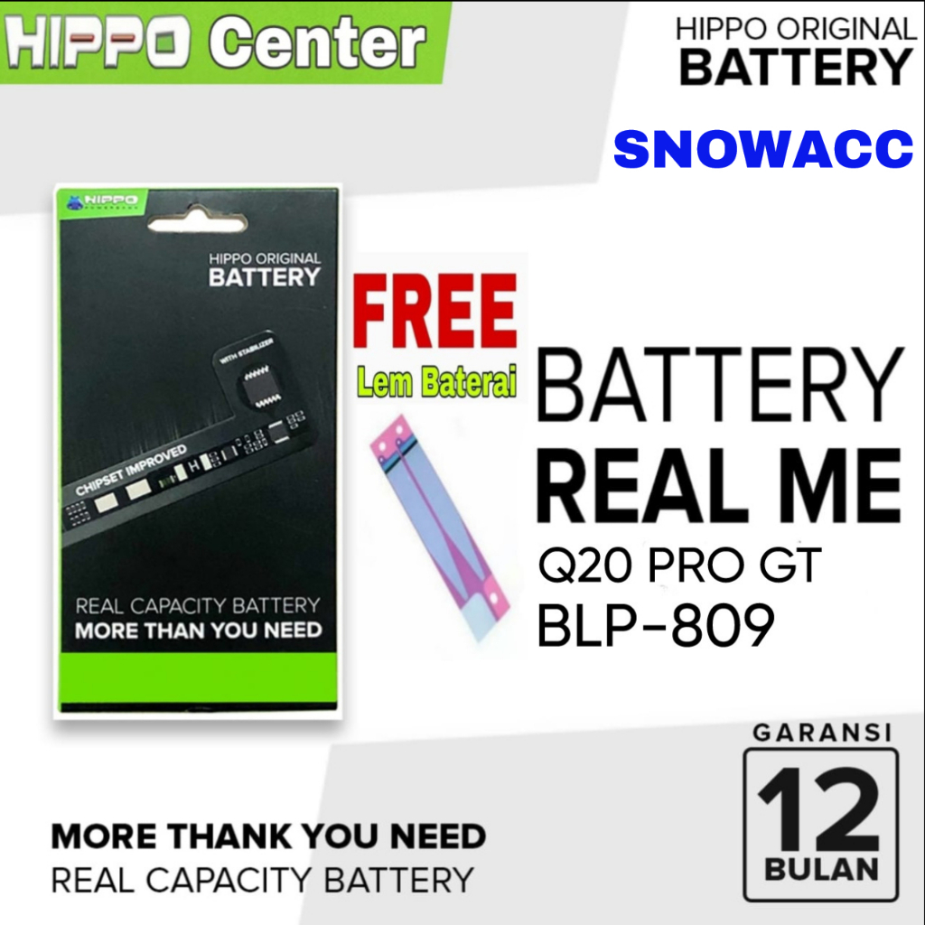 Hippo Baterai REALME Q20 PRO / REALME GT MASTER / BLP-809