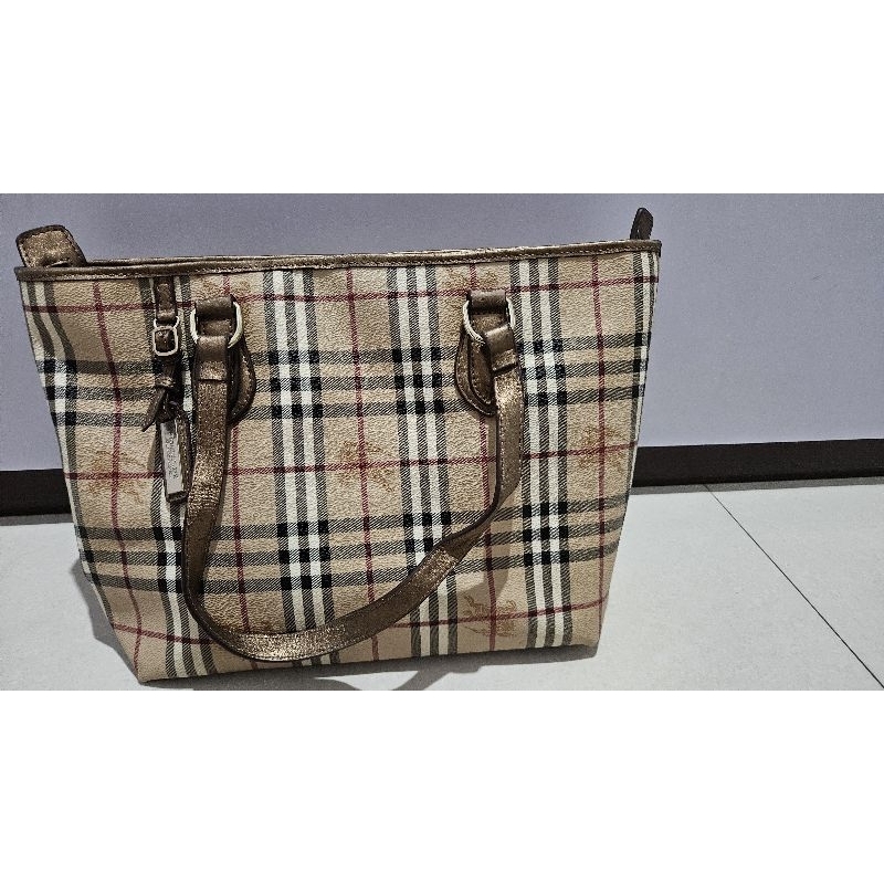 tas burberry haymarket tote bag besar