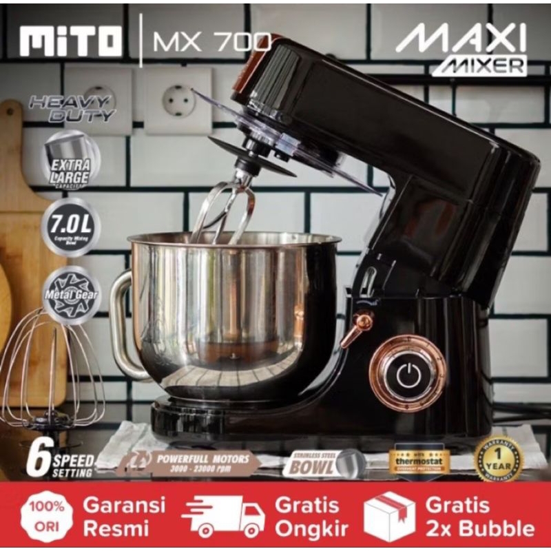 STAND MIXER MITO Maxi Mixer MX-700 Kapasitas Besar 7Liter Original