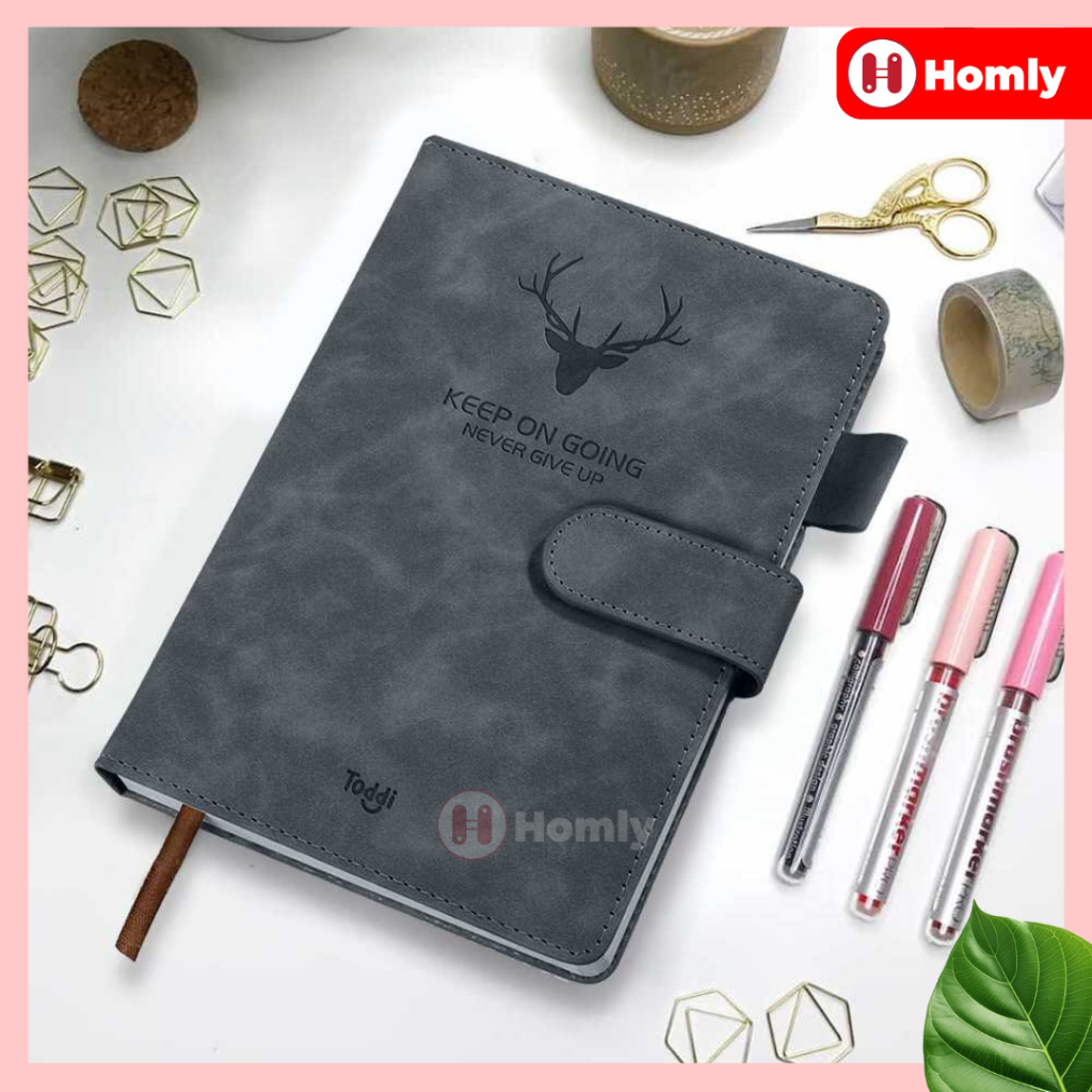 

Homly-Toddi Buku Jurnal Hardcover Notebook Diary 68GSM 360 Halaman Grid