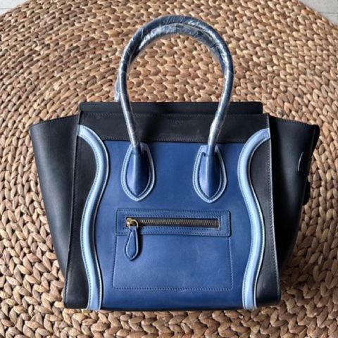 Tas Celine* Nano Luggage - Blue Black