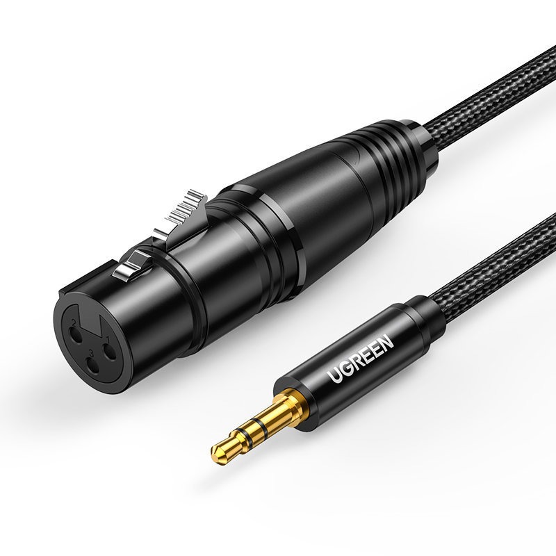 UGREEN Kabel 3.5mm ke XLR Original Kabel Mic ke Mixer Speaker