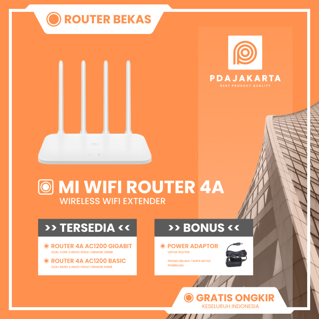 Xiaomi Mi Router 4A AC1200 / 4A Gigabit dan 4A Basic Dual Band Wireless WiFi Bekas Original