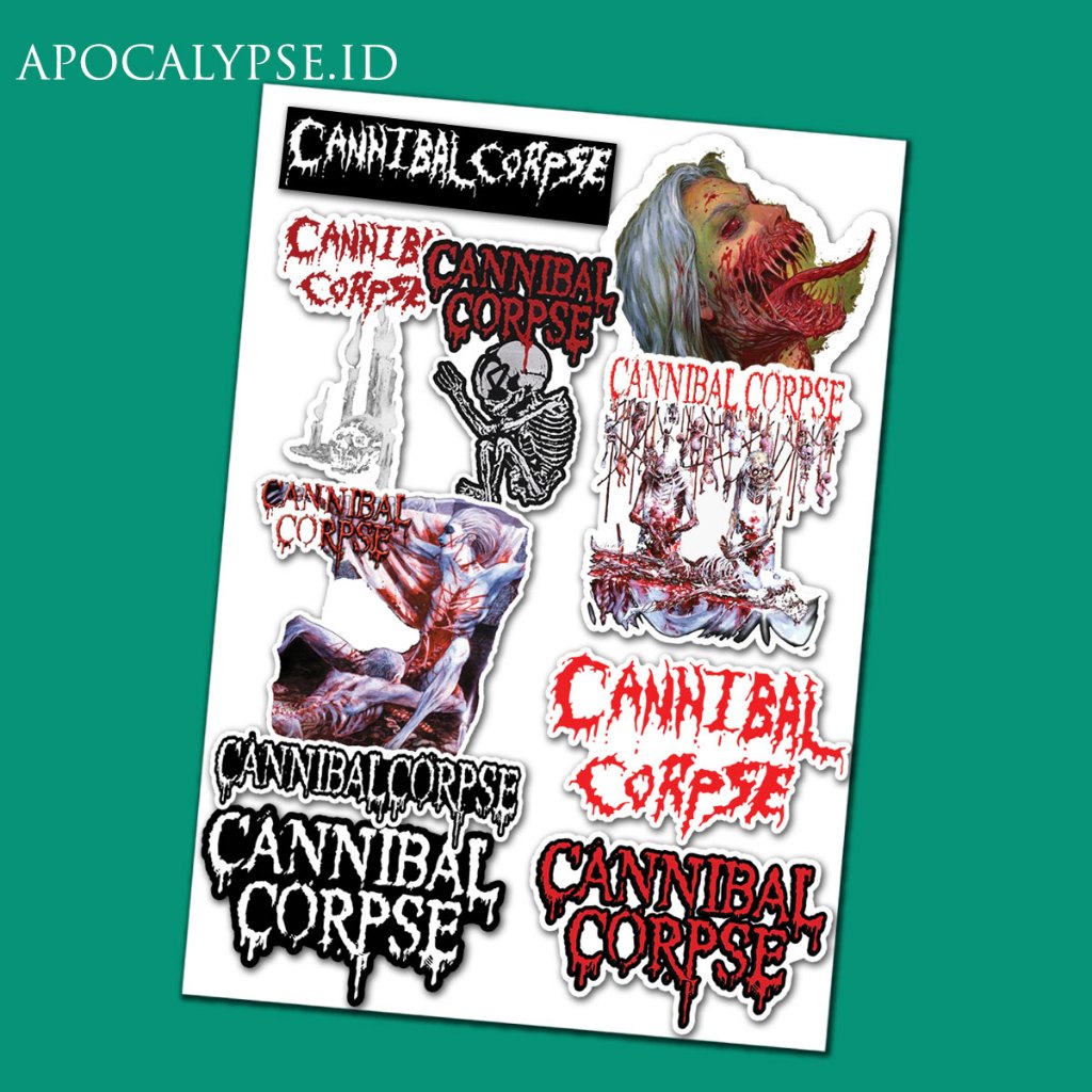 

CANNIBAL CORPSE LOGO - STICKER PACK CUTTING / STIKER DEATH / BLACK / THRASH / POWER METAL / STIKER SATUAN