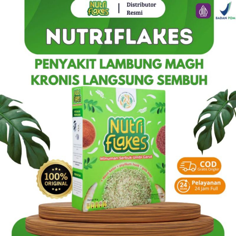 

NUTRIFLAKES Minuman Serbuk Umbi Garut Ampuh Mengatasi Maag, Asam Lambung 1 Box