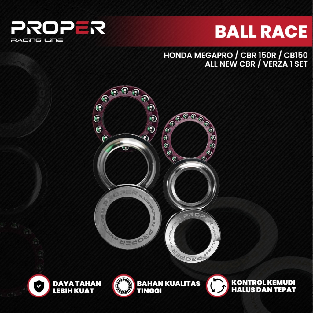 Proper Racing Line Ball Race Komstir Steering Bearing Verza Megapro CB 150R CBR 150R Sonic 150
