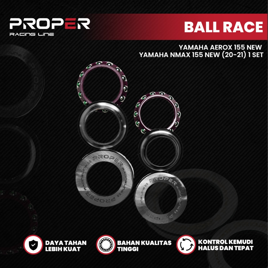 Proper Racing Line Ball Race Komstir Steering Bearing New Nmax Aerox Connected B65