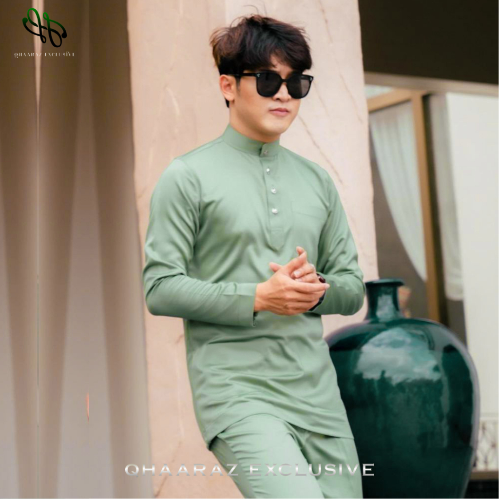 NEW DEALS ZAFFEN BAJU MELAYU PRIA SETELAN KOKO MUSLIM MODERN BAHAN SATIN VELVET SATU SET PAKAIAN