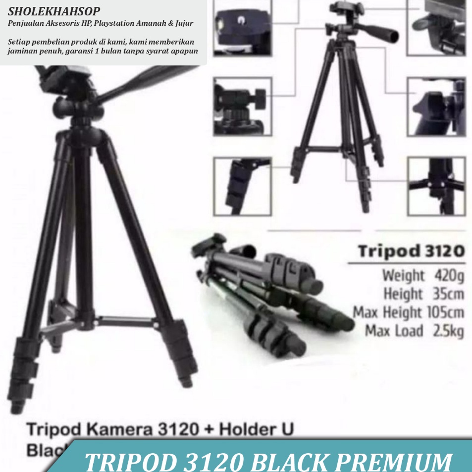 Hot Sale  Tripod vloger Weifeng 312  Tripod HP dan Kamera Universal  Free Holder U dan Tas Tripod Du