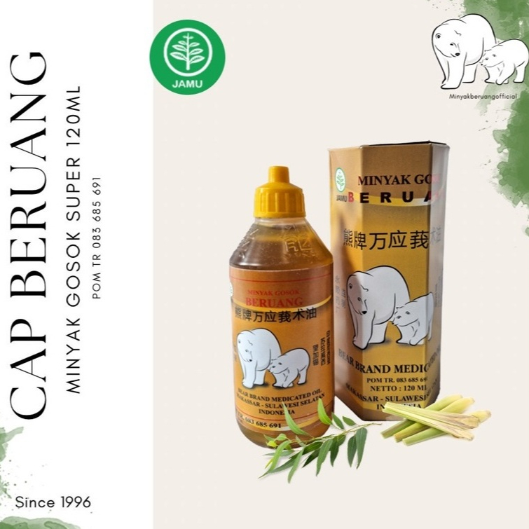 MINYAK GOSOK CAP BERUANG SUPER 120 ML / BERUANG MINYAK GOSOK SUPER 120 ML