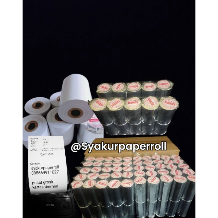 

Stock Limited Kertas struk kasir thermal murah 8x4mm paket 1 pcs