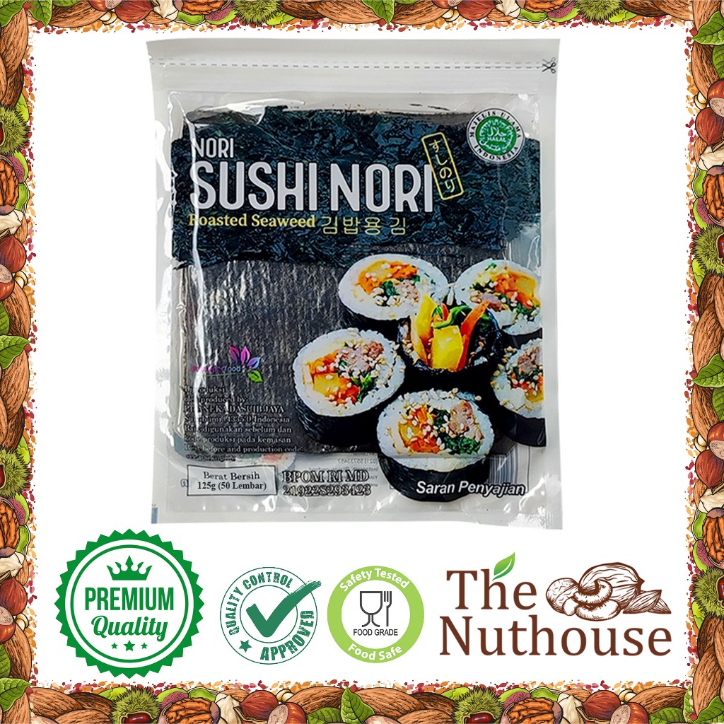 

Sushi Nori 10 / 20 / 50 Lembar / Seaweed Rumput Laut / Sushi Untuk Kimbab / Gimbab [HALAL]
