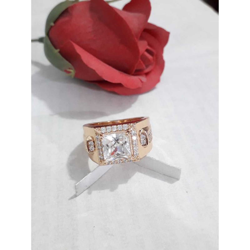 Cincin Pria Dewasa Warna Emas Aksesoris Perhiasan