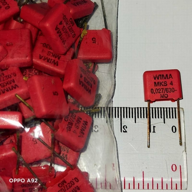 PROMO (Made in Germany)Wima MKS-4 27nF/630V 2pcs New Old Stock