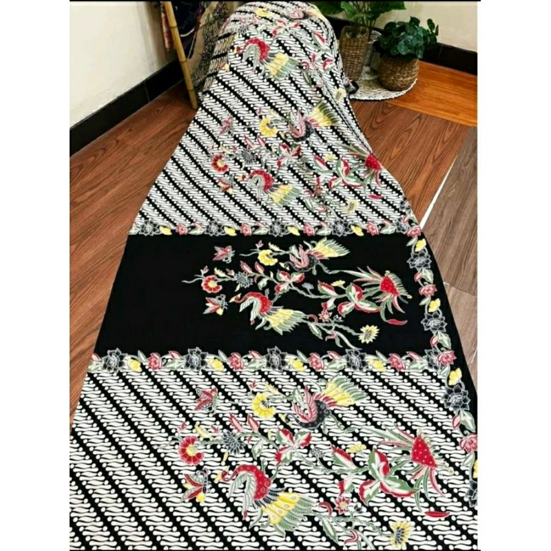 TERLARIS KAIN BATIK SOLO ENCIM MERAK NANGKRING HITAM