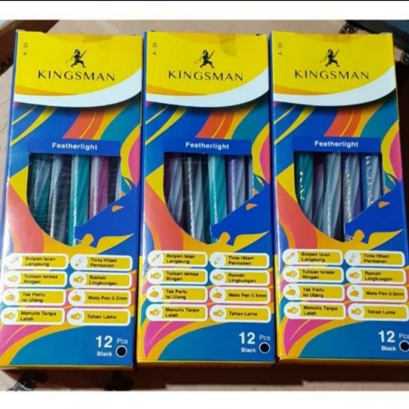 

Pulpen ulir lilin kingsman murah 1 pack 12 pcs