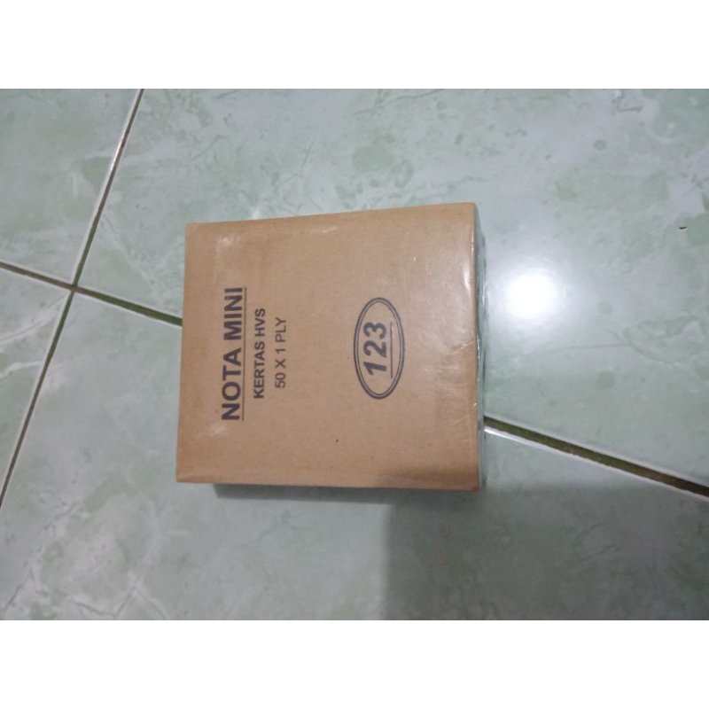 

Nota Kontan Mini 1 Ply isi 50lembar uk. 8x10cm kertas hvs