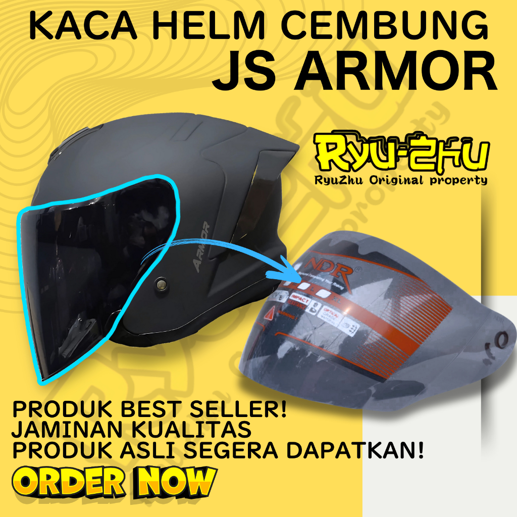 Kaca Helm JS ARMOR Visor Helmet CEMBUNG venom open ganteng 2 jitsu armour jsarmor js armorr
