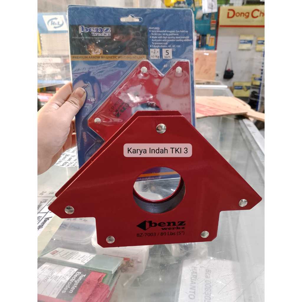 Panah Siku Arrow Welding Magnet 5 Inch BENZ 40 Kg Siku Las Magnet 80 LBS 5" Sudut 45 90 135 Panah Si