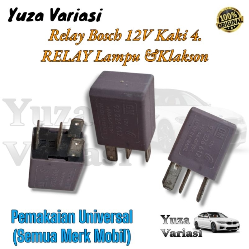 RELAY BOSCH 12V 40A KAKI 4 - RELAY KLAKSON & LAMPU