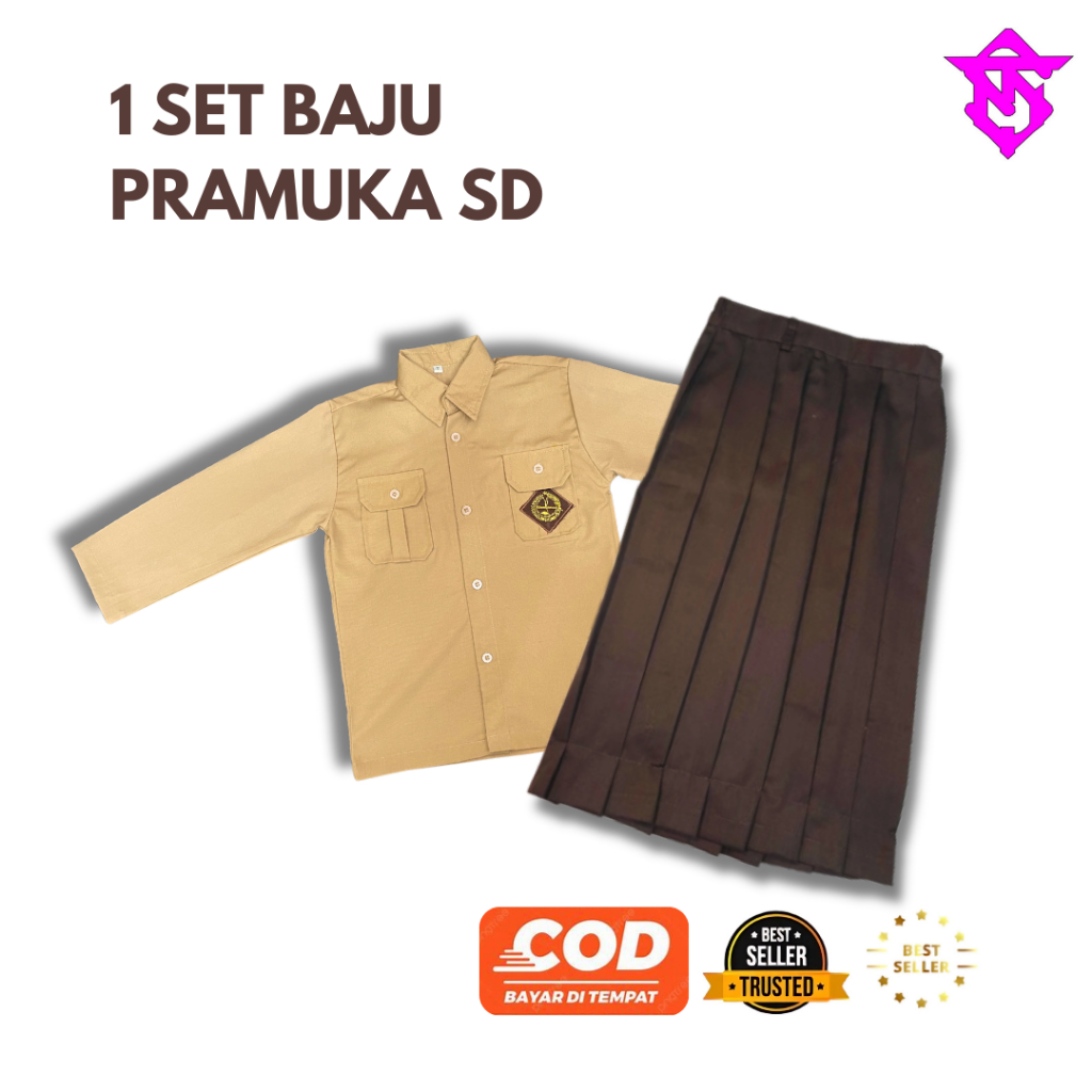 TEXAS SERAGAM PRAMUKA SET SERAGAM PRAMUKA SD SET SERAGAM PRAMUKA PUTRI SD PREMIUM