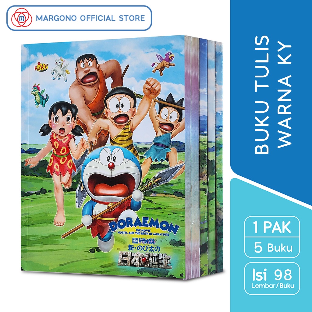 

KY Buku Tulis Warna 98 Lembar Doraemon Ori / Jeany / Animal - 5 Buku