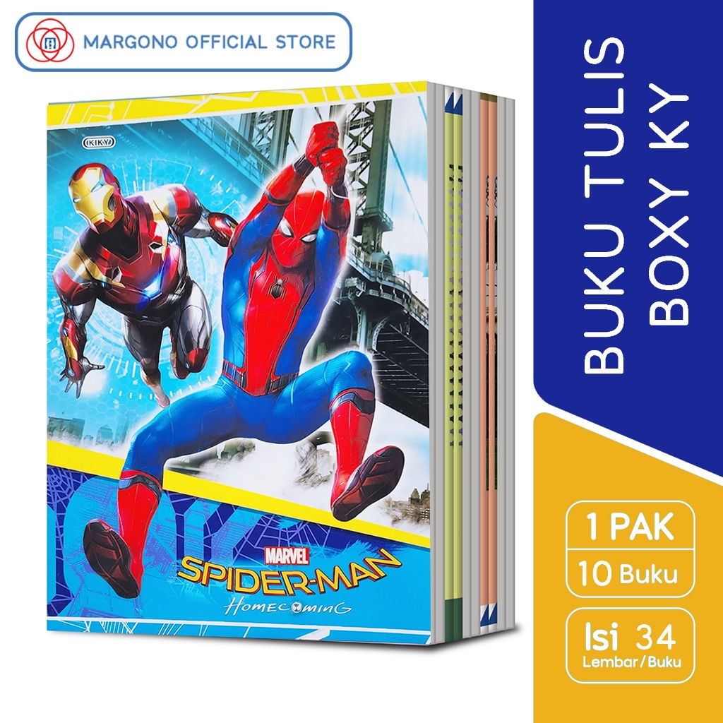 

KY Buku Tulis 34 Lembar Spiderman Marvel Ironman Superhero - 10 Buku