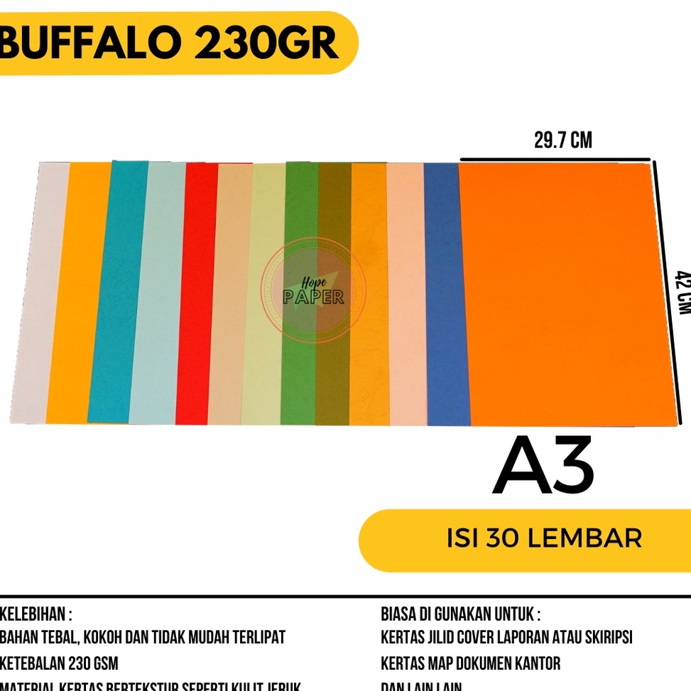

KODE FZWJ9 Kertas Buffalo A3 isi 3 lembar Kertas Jilid A3 Kertas A3 Karton Buffalo
