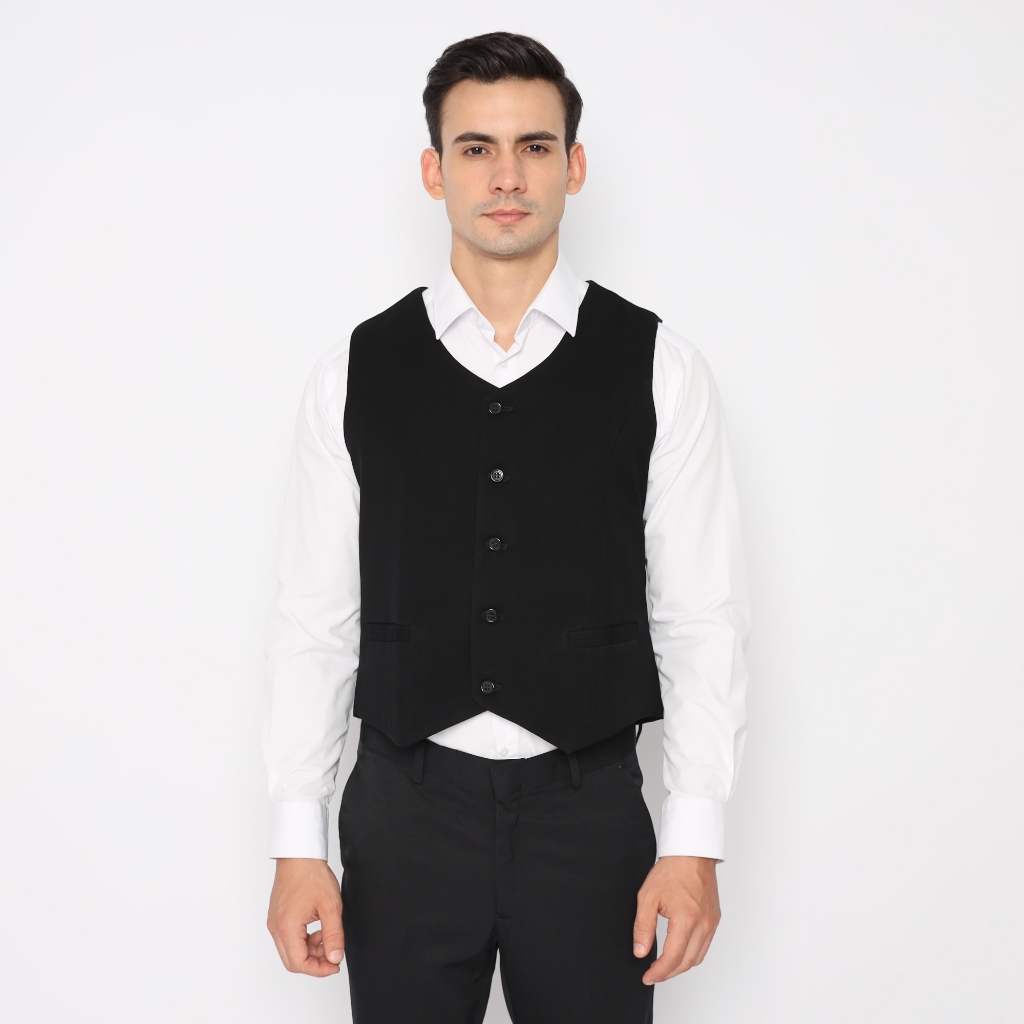 Rompi 952.01 Vest Formal Pria Black Andre Laurent