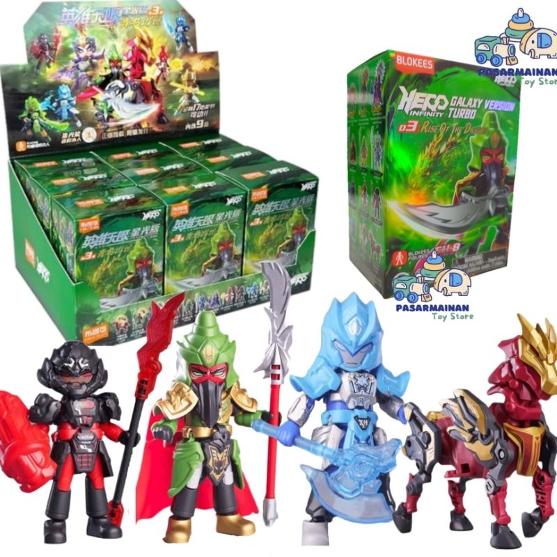 Blind Box Blokees Sun Wu Go Kong Hero Infinity Galaxy Version Turbo 03 Three Kingdom Action figure