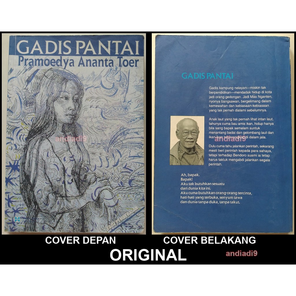 BUKU GADIS PANTAI PRAMOEDYA ANANTA TOER 2000 ORIGINAL ADA BEKAS LIPATAN