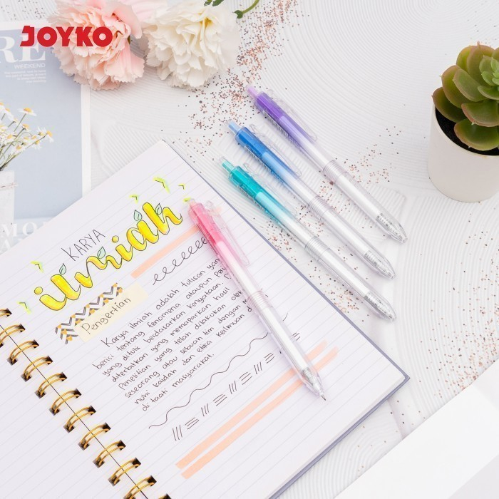 

(12 PCS) PULPEN JOYKO GP-404 / 1 PACK PULPEN GEL GP404 0,5 MM TINTA HITAM GROSIR BOLPEN PENA MINIMALIS ALAT TULIS SEKOLAH KANTOR KULIAH KAMPUS STATIONERY MURAH LENGKAP / MITRA ABADI KATALOG JOGJA