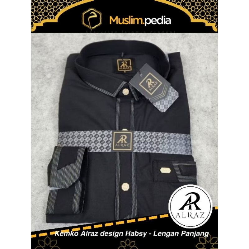 Baju koko Hitam Alraz al habsy | Kemko Hitam al raz lengan panjang