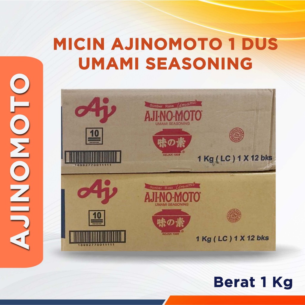

Ajinomoto 1 dus isi 12 pcs @1 kg Umami Seasoning Micin Ajinomoto