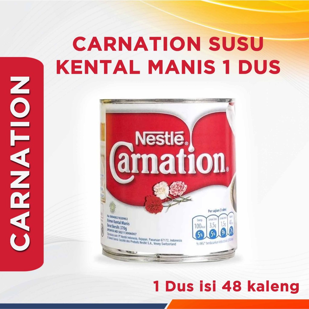 

Carnation Susu Kental Manis 1 Dus (48kaleng)
