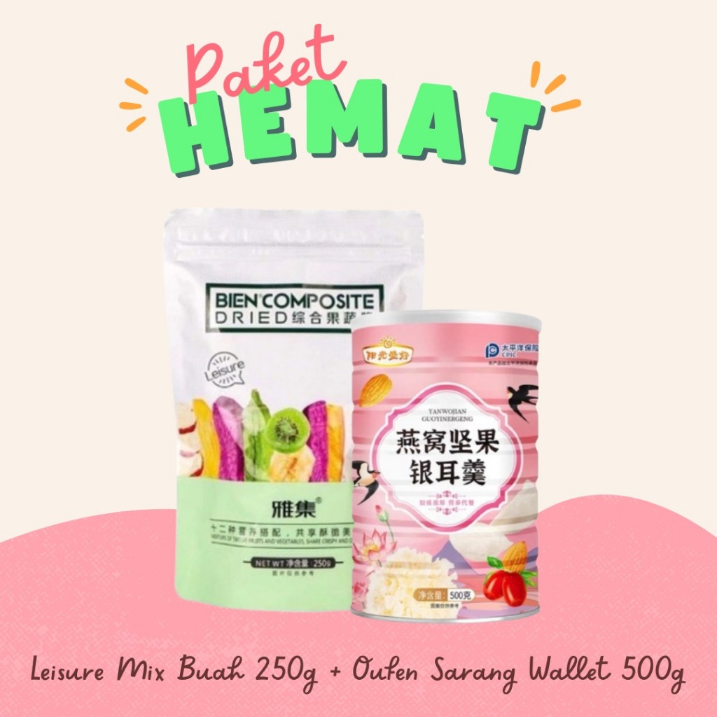 

Promo Hemat Duo Combo Keripik Sayur Leisure 250g Plus Oufen Sarang Wallet 500g Terlaris