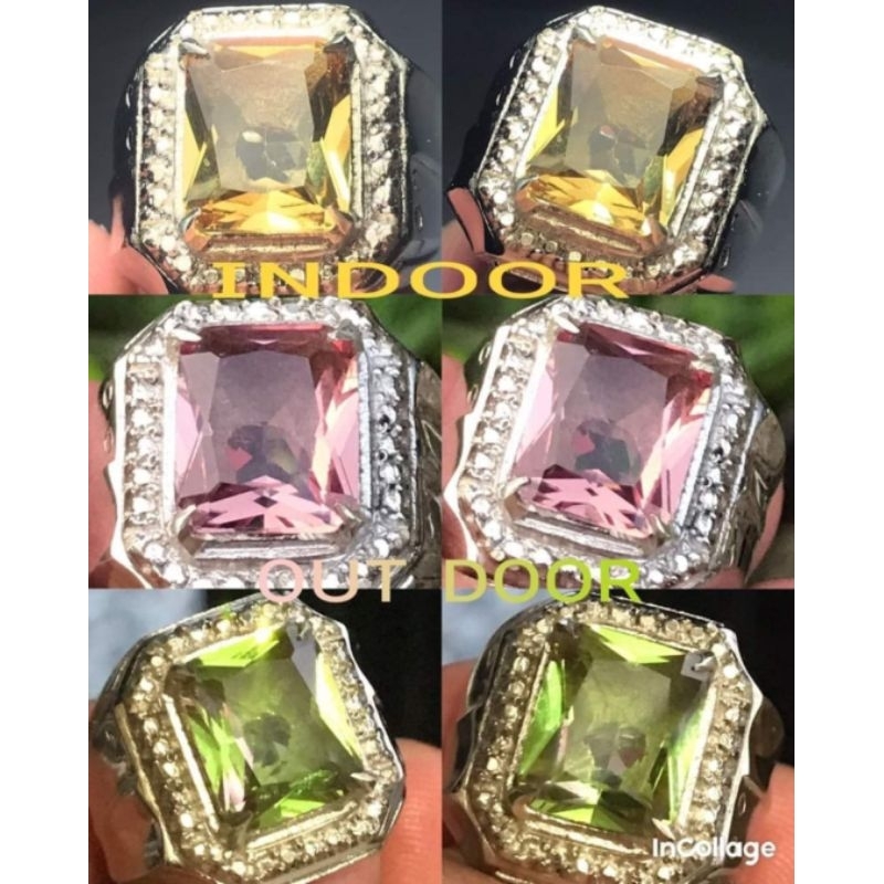 PERMATA ZULTANITE TURKEY LUSTER WARNA BERUBAH UBAH SESUAI SICLUS CUACA STEP CUT OCTAGON KRISTAL GOOD