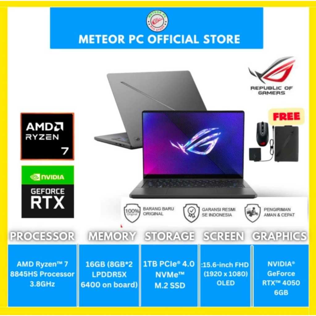 ASUS ZEPHYRUS G14 GA403UU-R745OL6G-O/RYZEN7-8845/ECLIPSE GREY